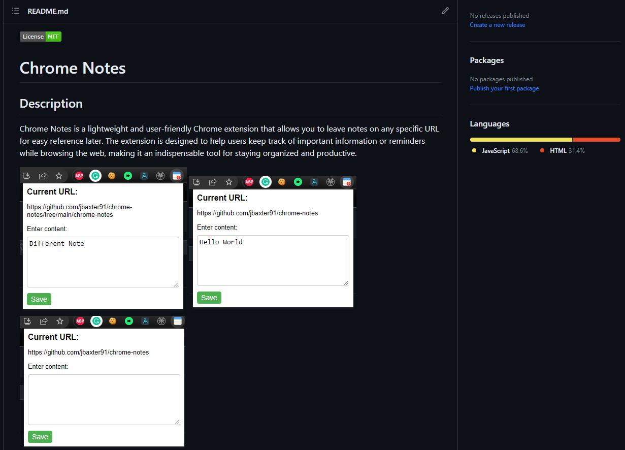 Chrome Notes